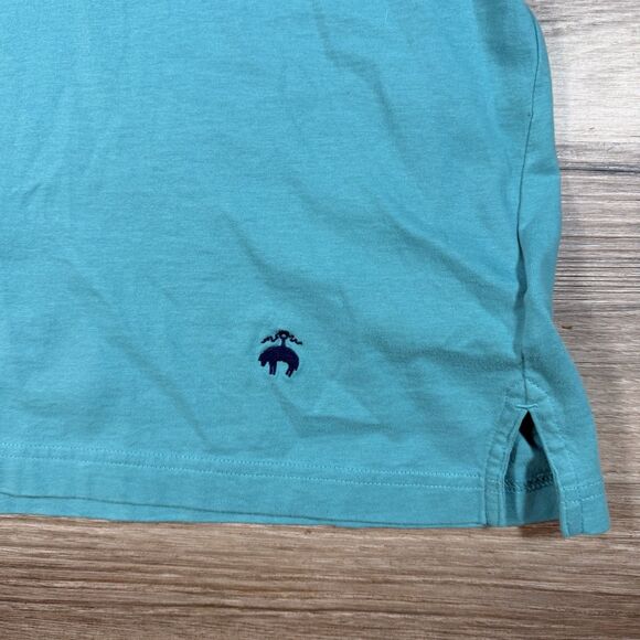 NWT Brooks Brothers 1818 Performance Polo Mens L Original Fit Cotton Teal - Picture 2 of 6
